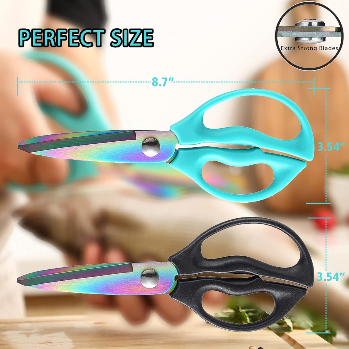 1729722016 MHS12 Kitchen Scissors with Sheath 2 Pack 9 Rainbow T