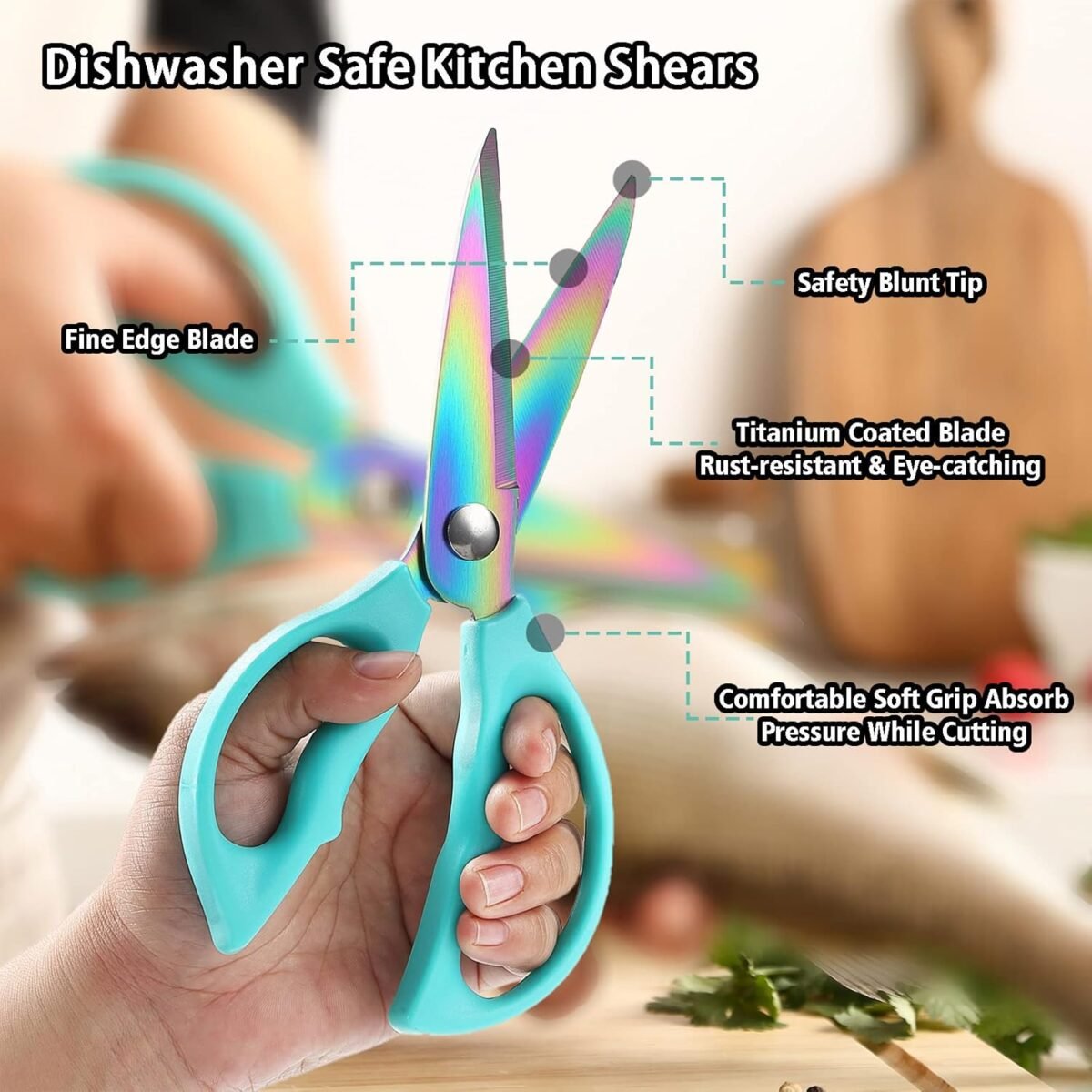 1729722020 MHS12 Kitchen Scissors with Sheath 2 Pack 9 Rainbow T