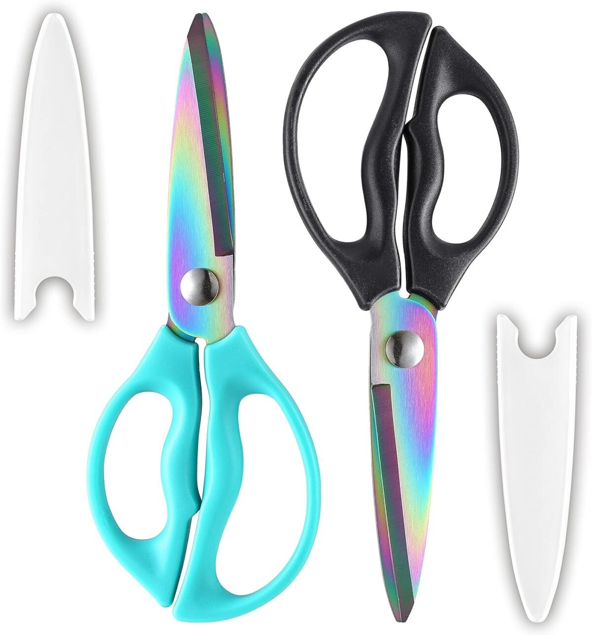 MHS12 Kitchen Scissors with Sheath 2 Pack 9 Rainbow T
