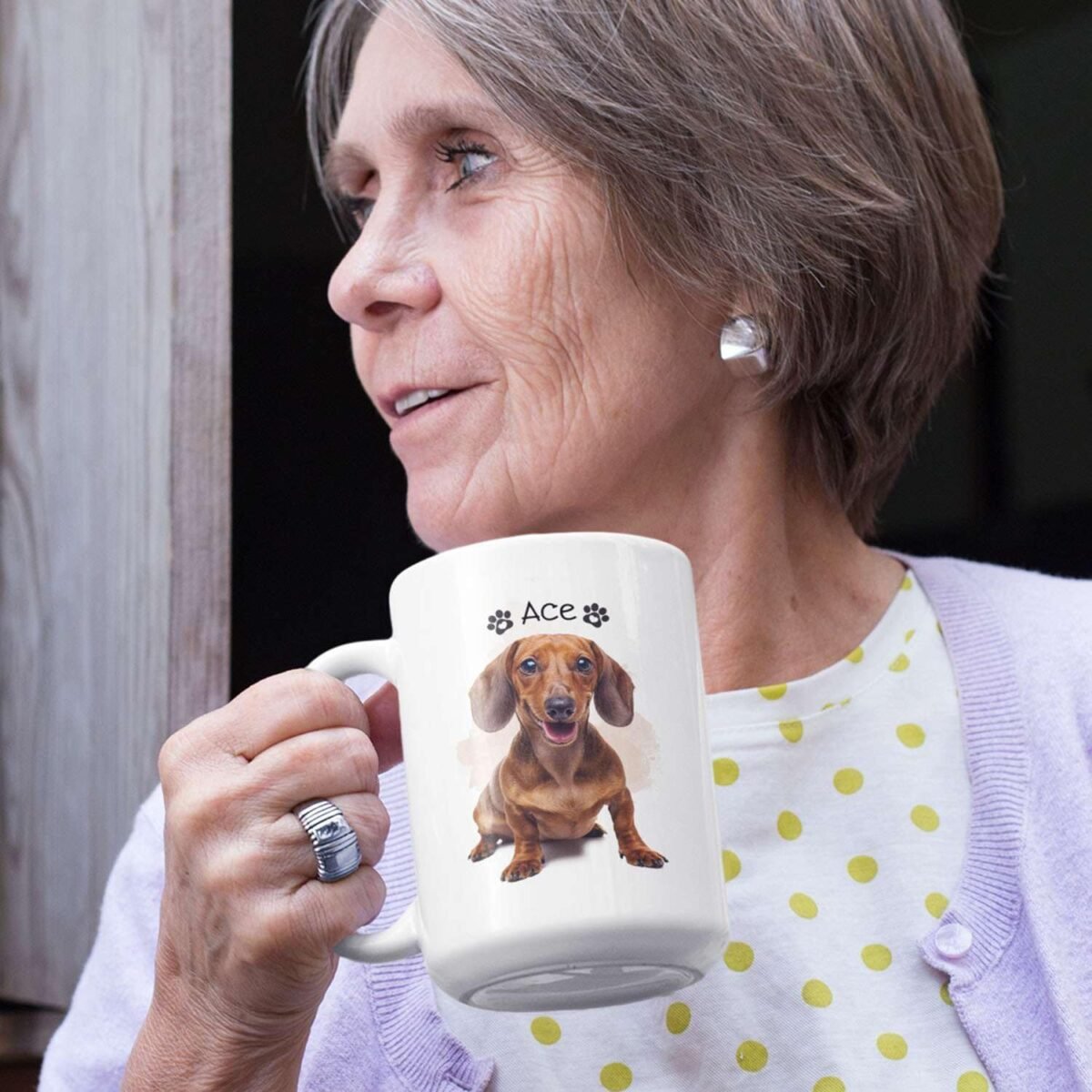 1730589196 Lovely Dachshund White Coffee Mugs Dog Mom Dog Dad Kee