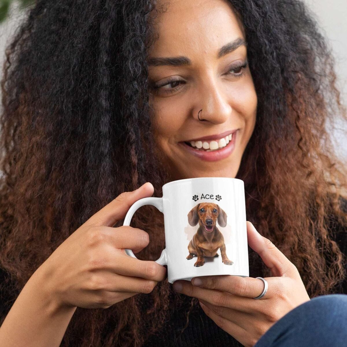 1730589206 Lovely Dachshund White Coffee Mugs Dog Mom Dog Dad Kee