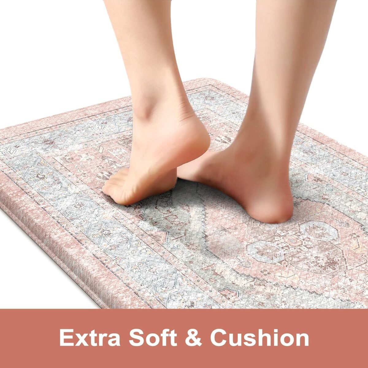 1730762223 Farmhouse Kitchen Mats Cushioned Anti Fatigue Pink Kit