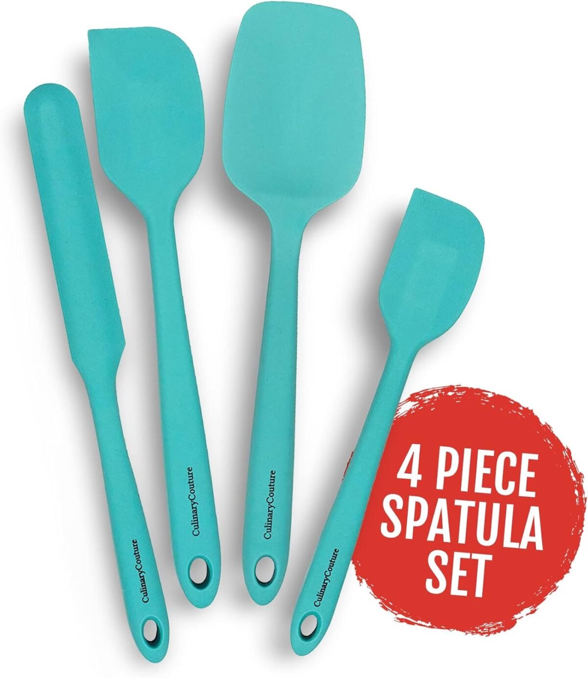 1731021747 Culinary Couture 4 Piece Aqua Silicone Spatula Set He