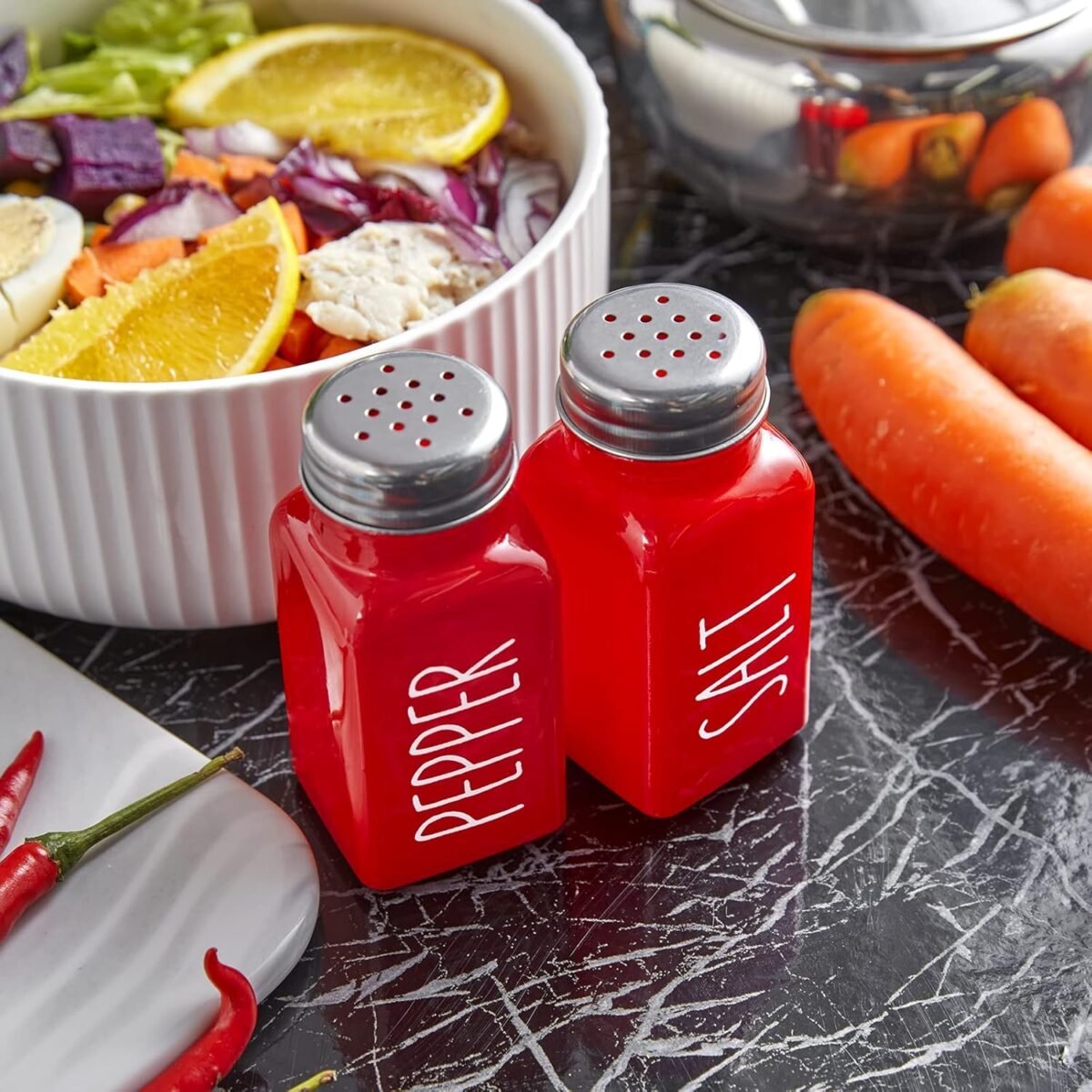 1731281424 Red Salt and Pepper Shakers Set Bivvclaz 2.7 oz Chris