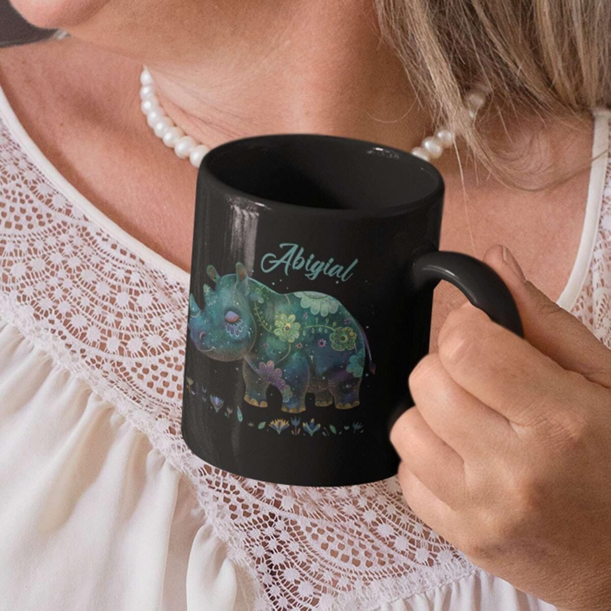 1731367973 Personalized Rhino Ceramic Mug 11oz 15oz Custom Rhino