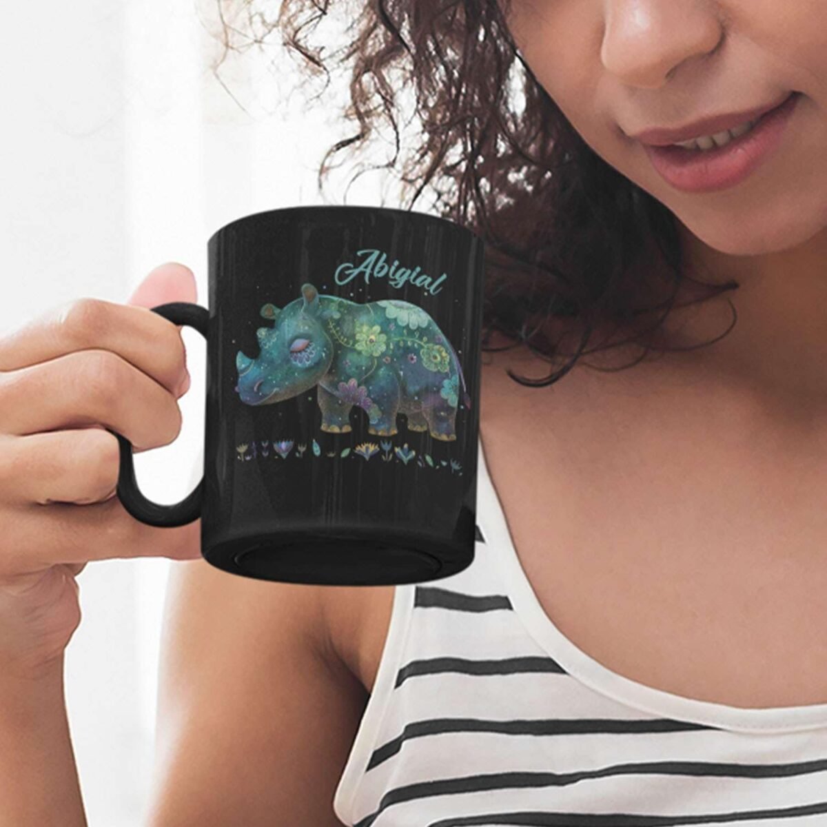 1731367979 Personalized Rhino Ceramic Mug 11oz 15oz Custom Rhino