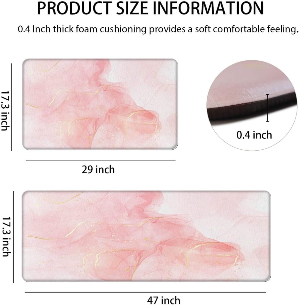 1731540905 Pink Kitchen Rugs Non Slip Kitchen Anti Fatigue Mat Mod