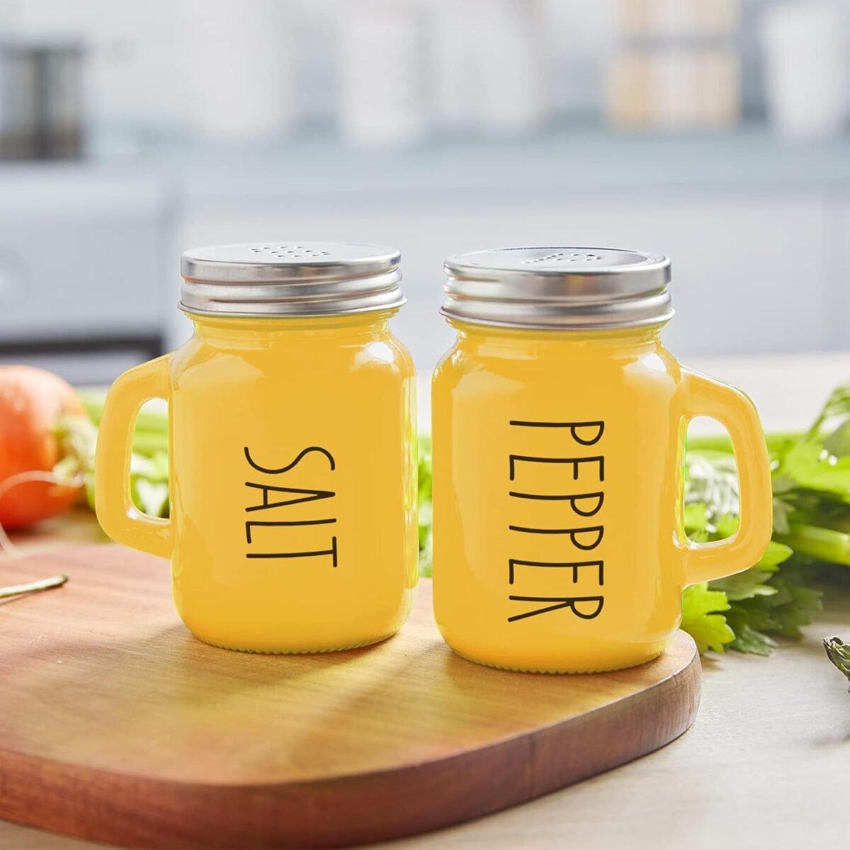 1731800718 Yellow Salt and Pepper Shakers Set Yellow Kitchen Dec