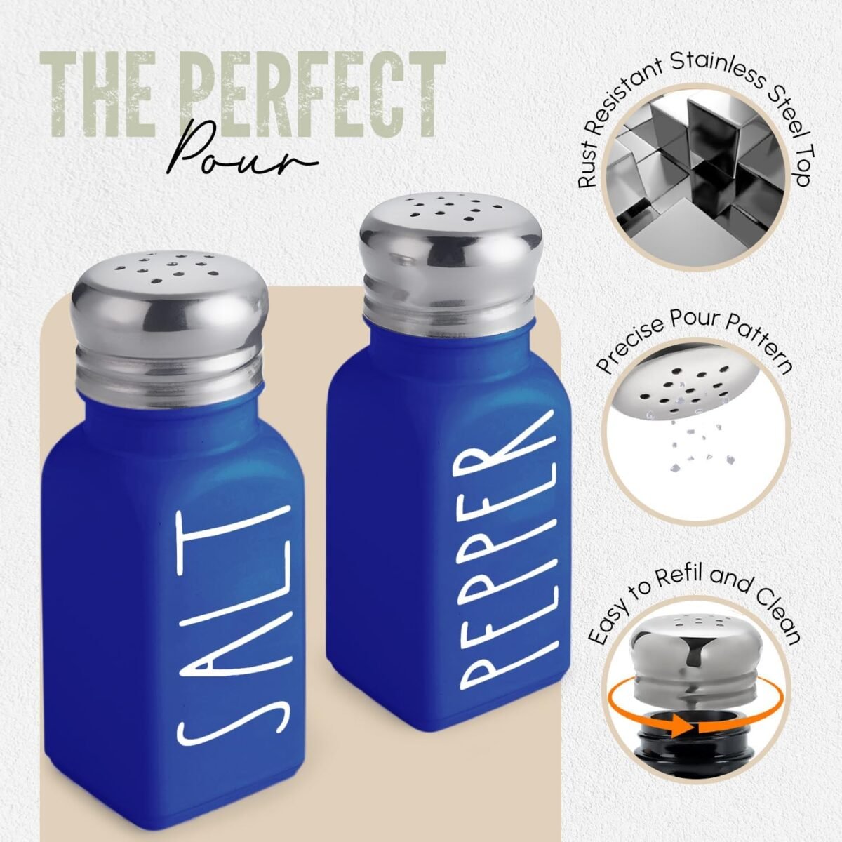 1732320072 Blue Salt and Pepper Shakers Set by Brighter Barns Mo
