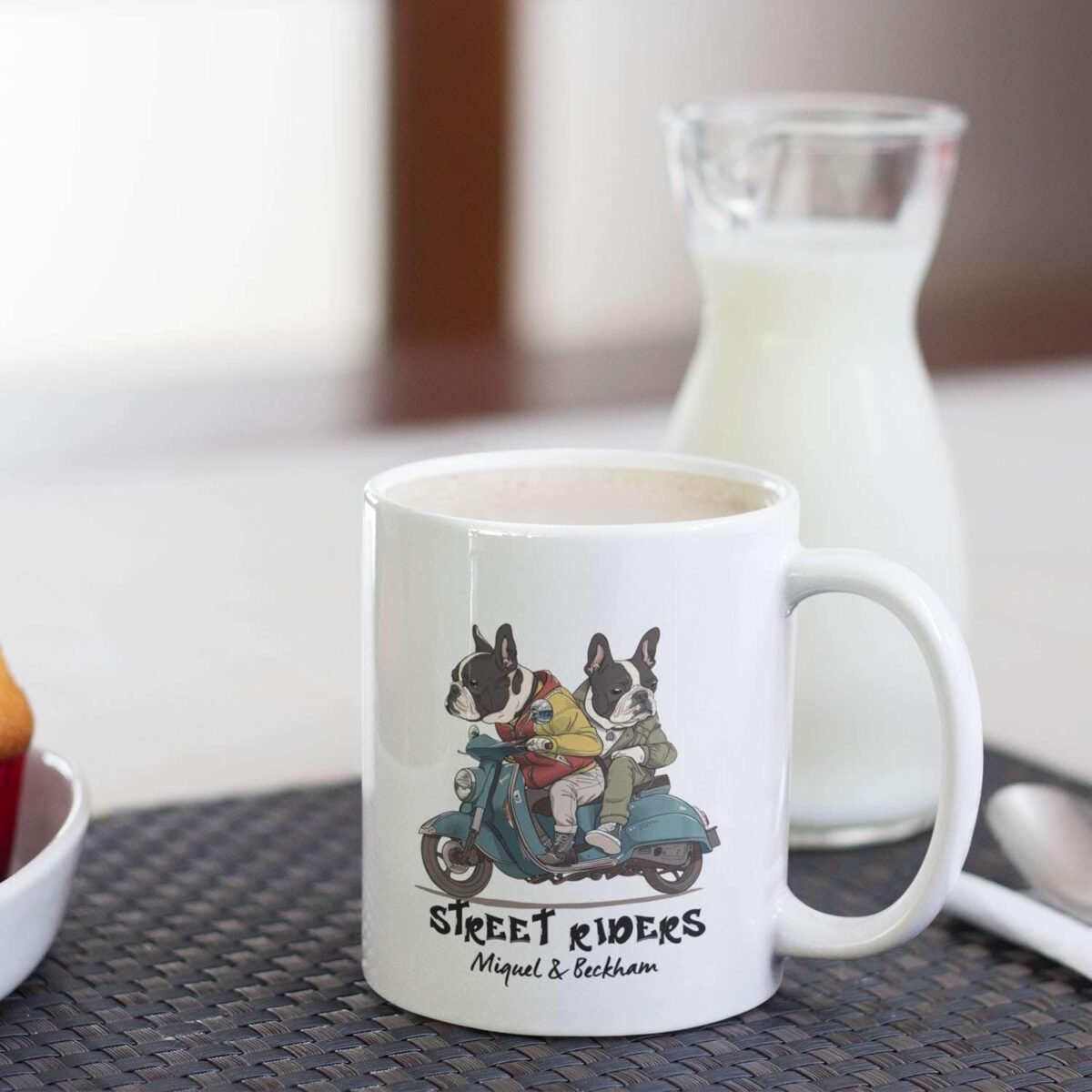 1732406554 Awesome Boston Terrier Riding Motorbike Mug Funny Stre