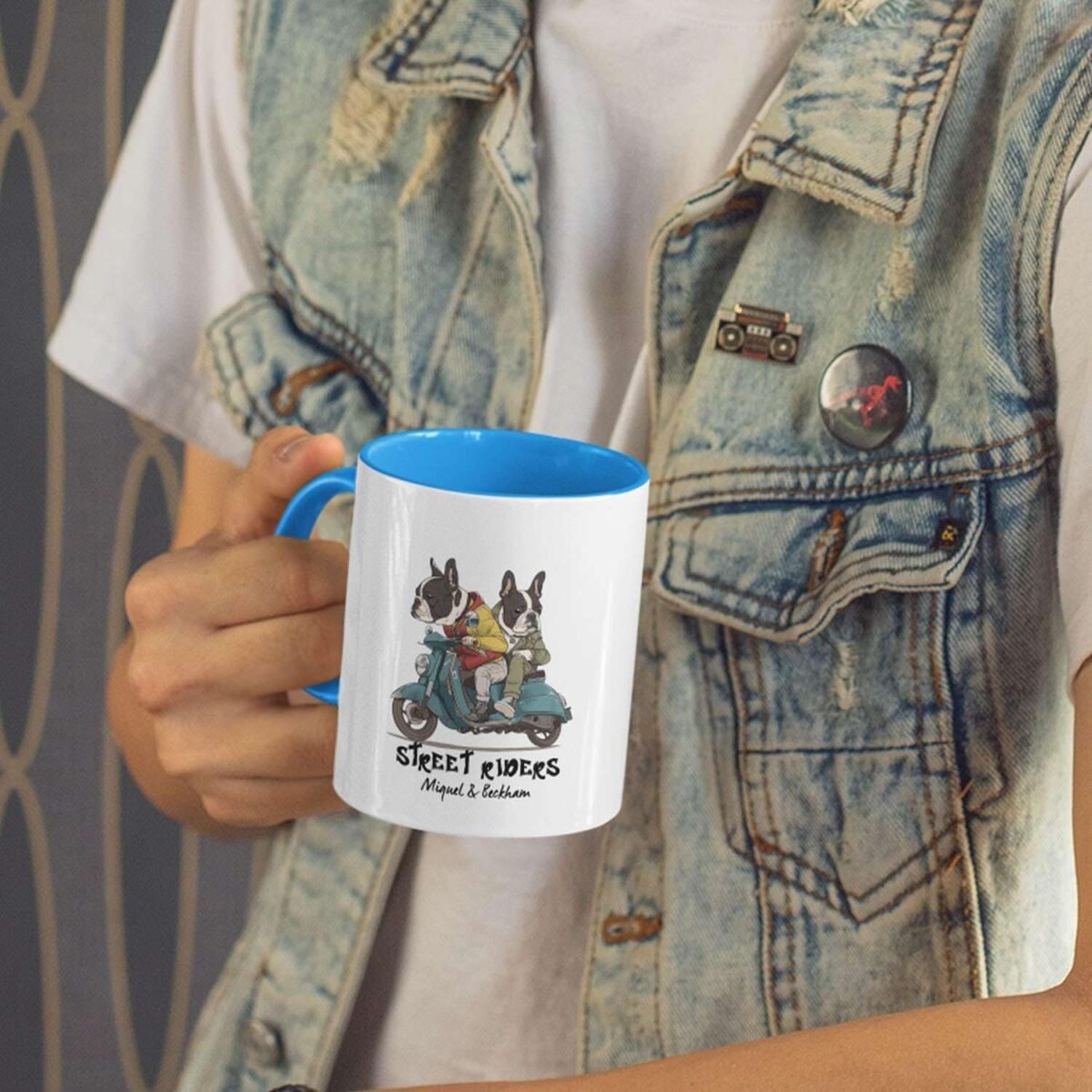 1732406565 Awesome Boston Terrier Riding Motorbike Mug Funny Stre