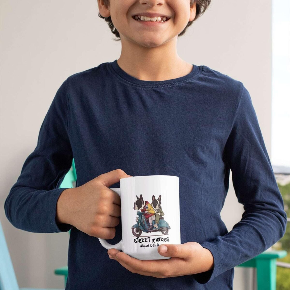 1732406571 Awesome Boston Terrier Riding Motorbike Mug Funny Stre