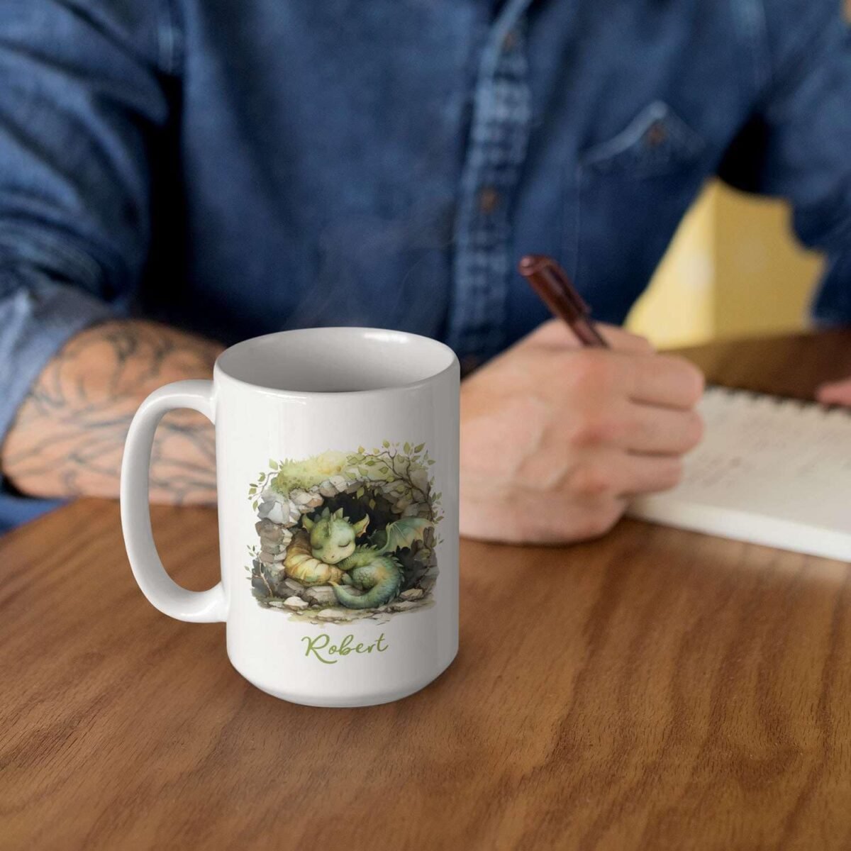 1732925948 Personalized Name Cute Dragon Coffee Mug Customized An