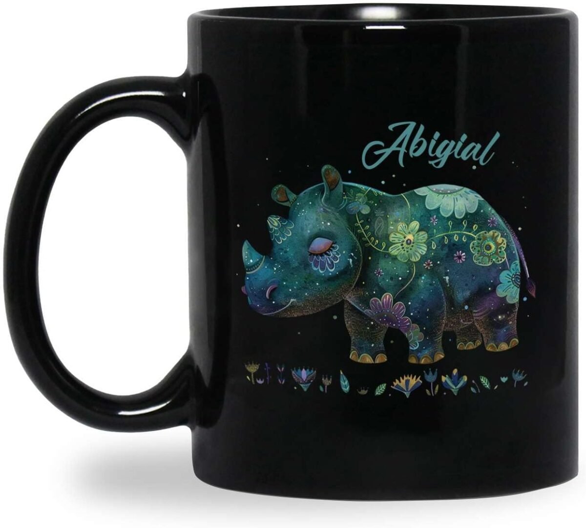 Personalized Rhino Ceramic Mug 11oz 15oz Custom Rhino