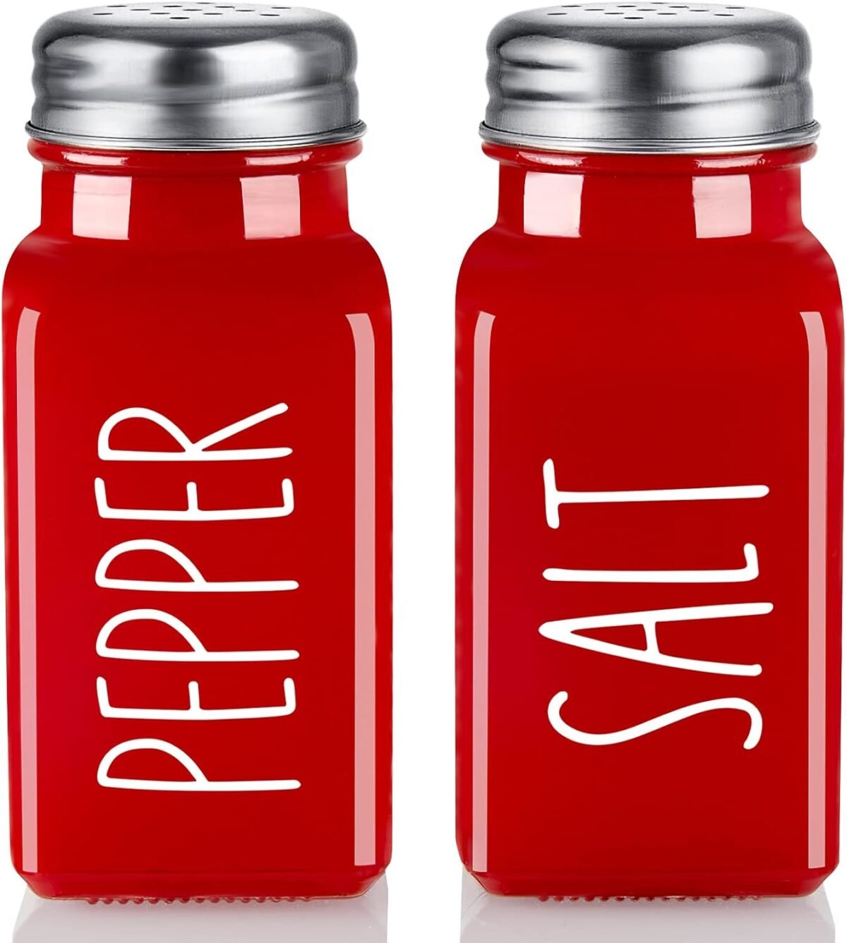 Red Salt and Pepper Shakers Set Bivvclaz 2.7 oz Chris