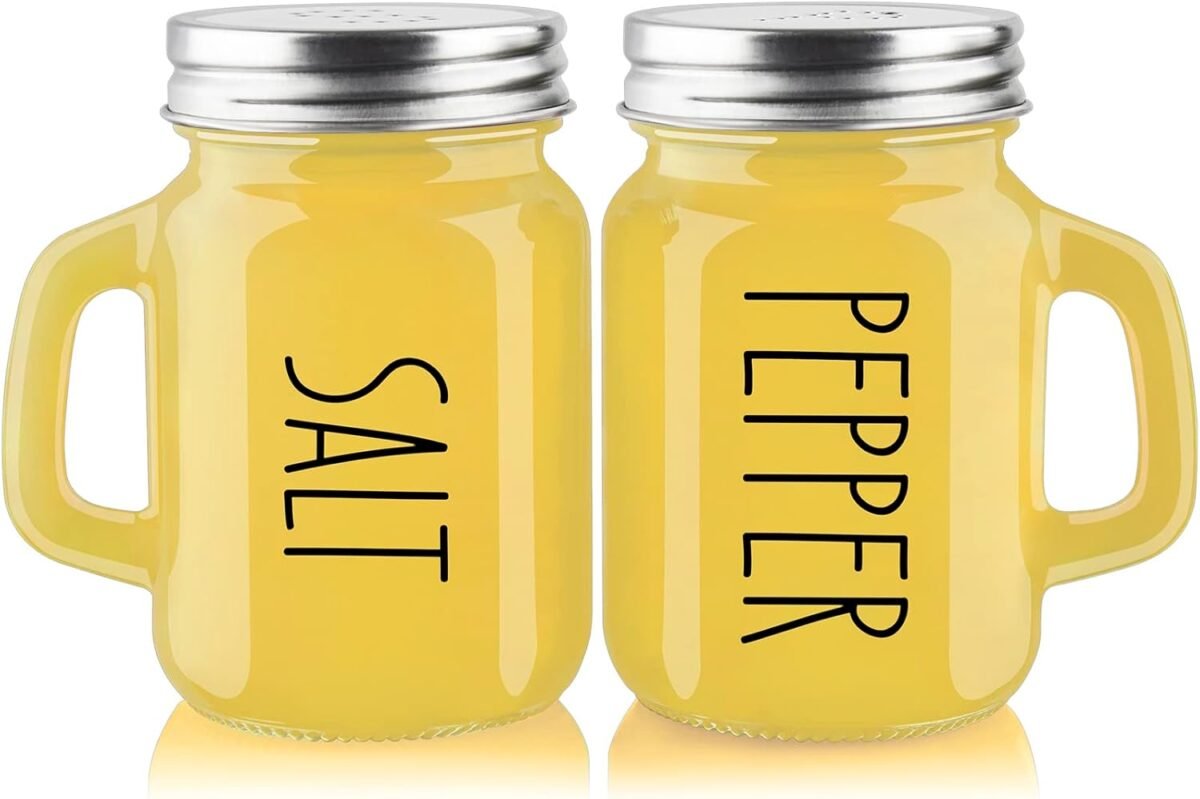 Yellow Salt and Pepper Shakers Set Yellow Kitchen Dec