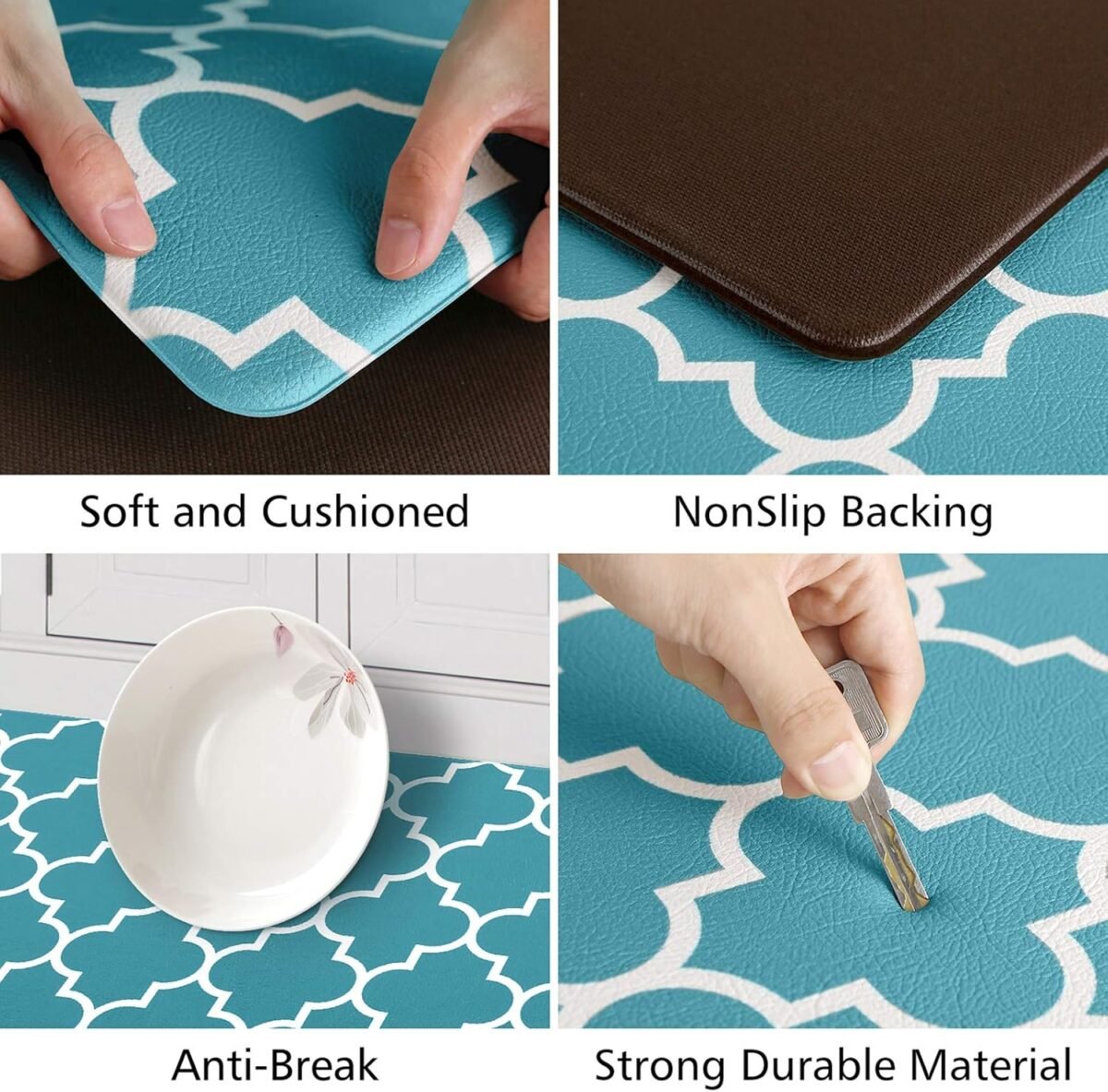 1734155762 KMAT Kitchen Mat 2 PCS Cushioned Anti Fatigue Kitchen