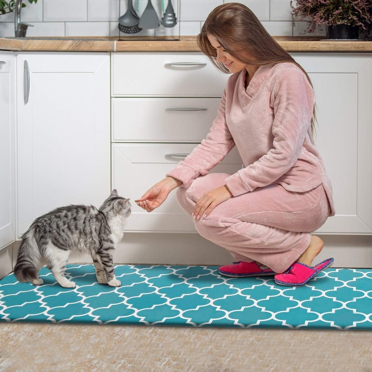 1734155776 KMAT Kitchen Mat 2 PCS Cushioned Anti Fatigue Kitchen