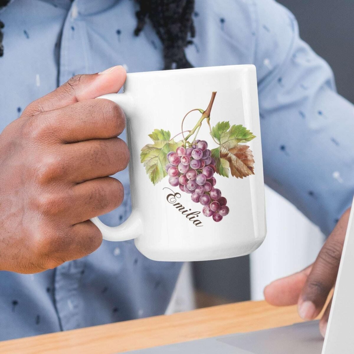 1734274166 Grape Fruit Personalized Name Coffee Mug Customized Fr
