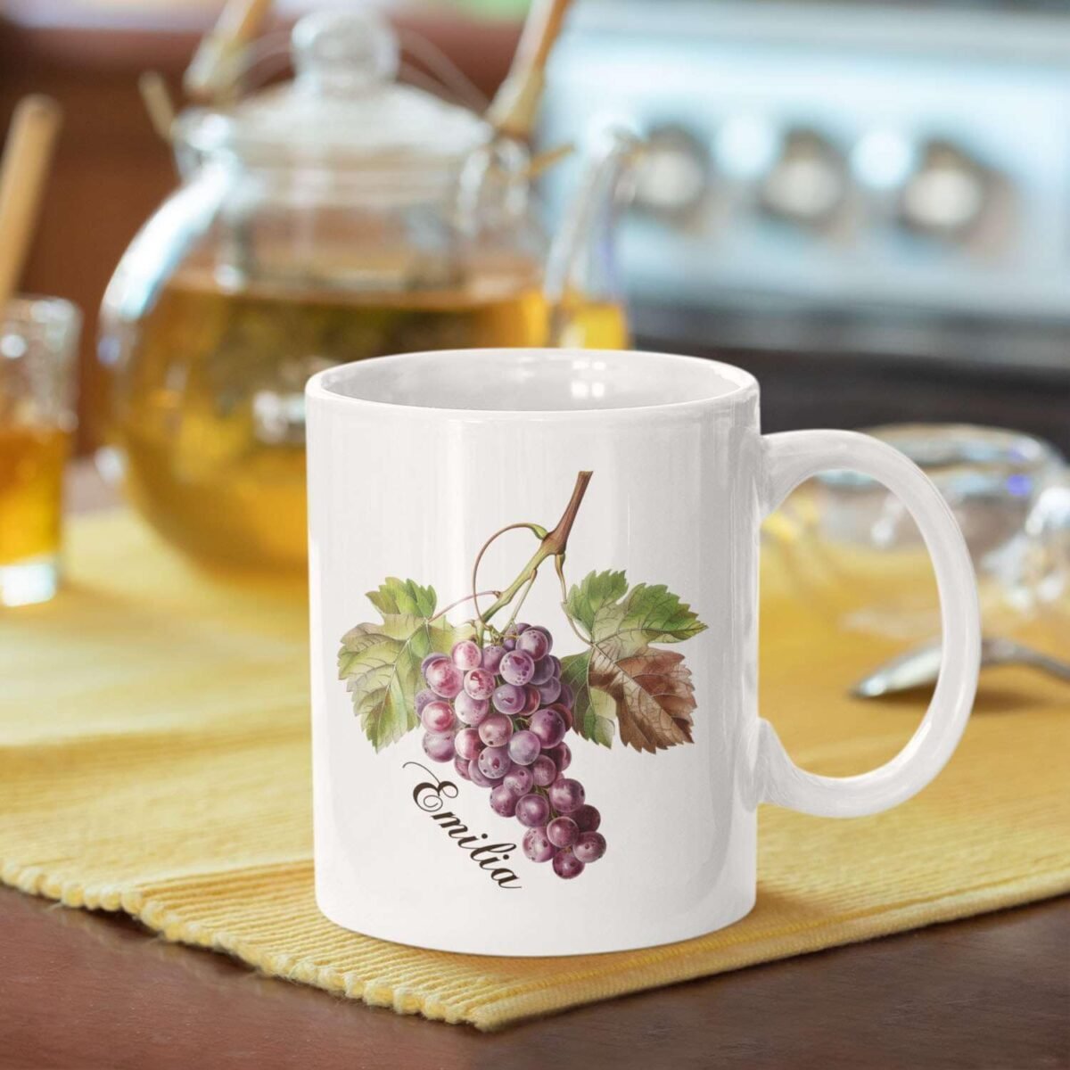 1734274174 Grape Fruit Personalized Name Coffee Mug Customized Fr