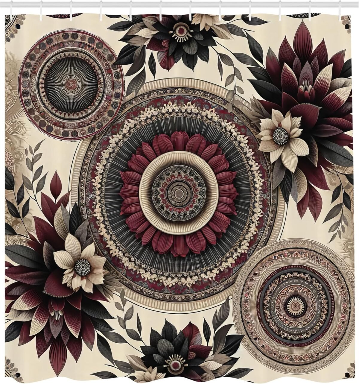 1734829400 Ambesonne Boho Shower Curtain Bohemian Exotic Mandala