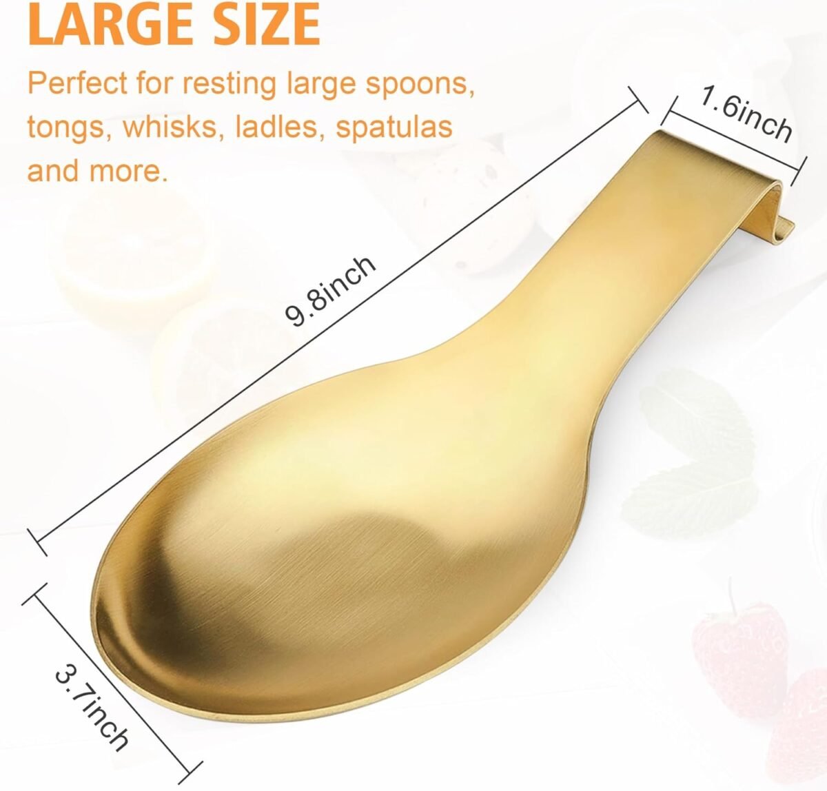 1735003200 Stainless Steel Spoon Rest Spatula Ladle Holder Stain