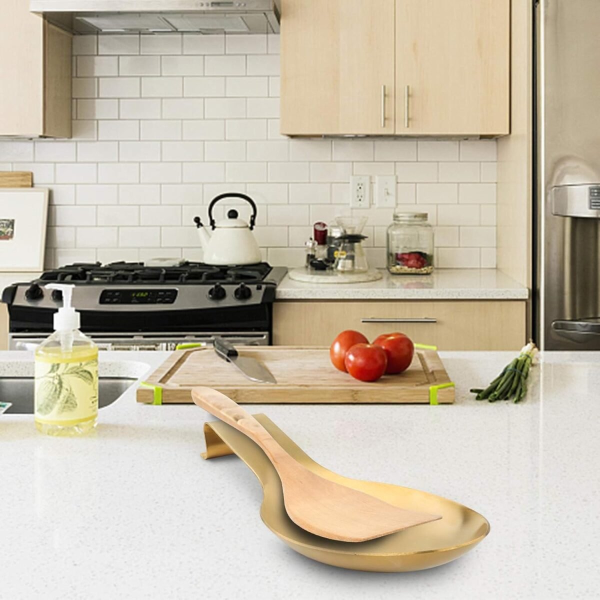 1735003215 Stainless Steel Spoon Rest Spatula Ladle Holder Stain
