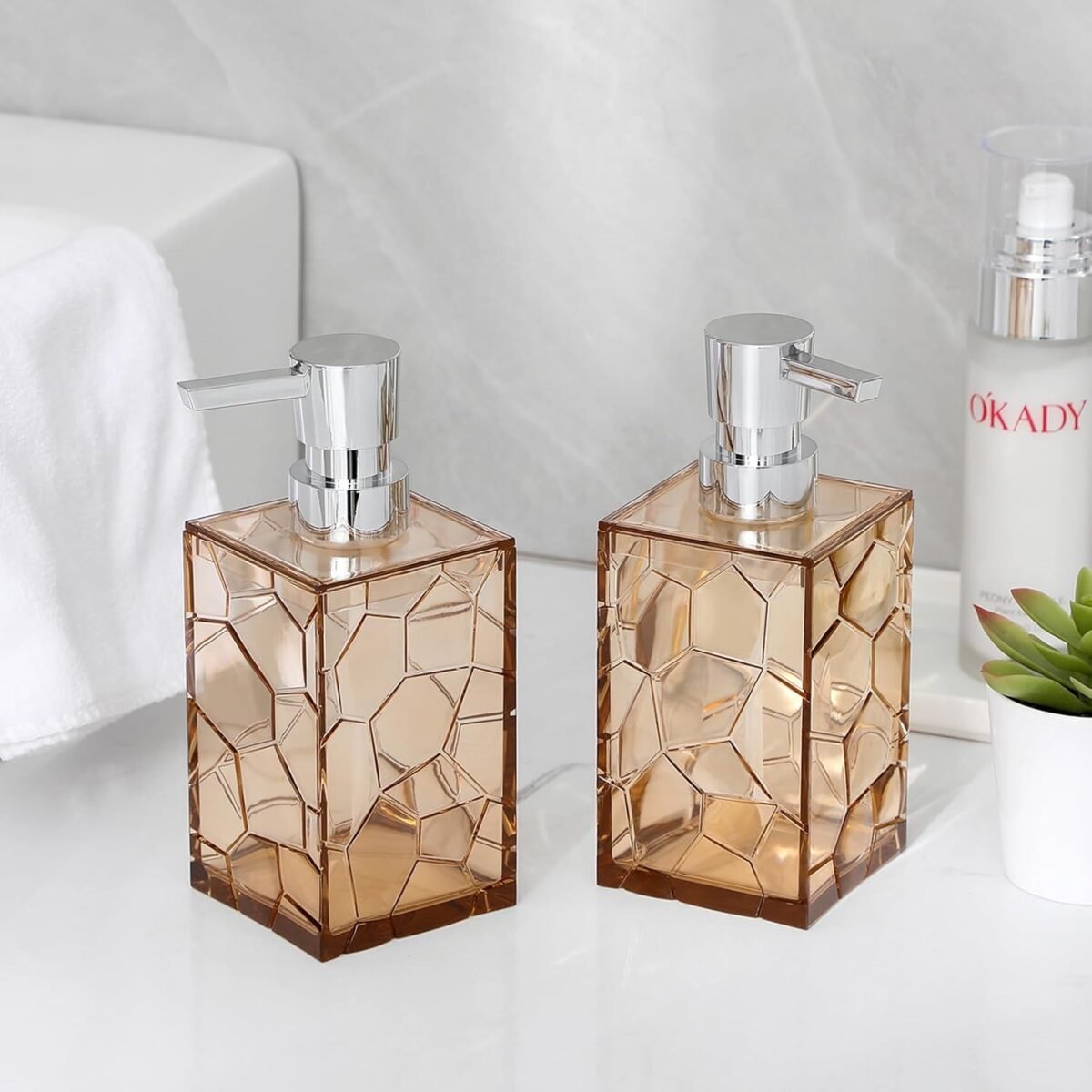 1735263682 Hand Soap Dispenser Clear Acrylic Plastic Liquid Pump