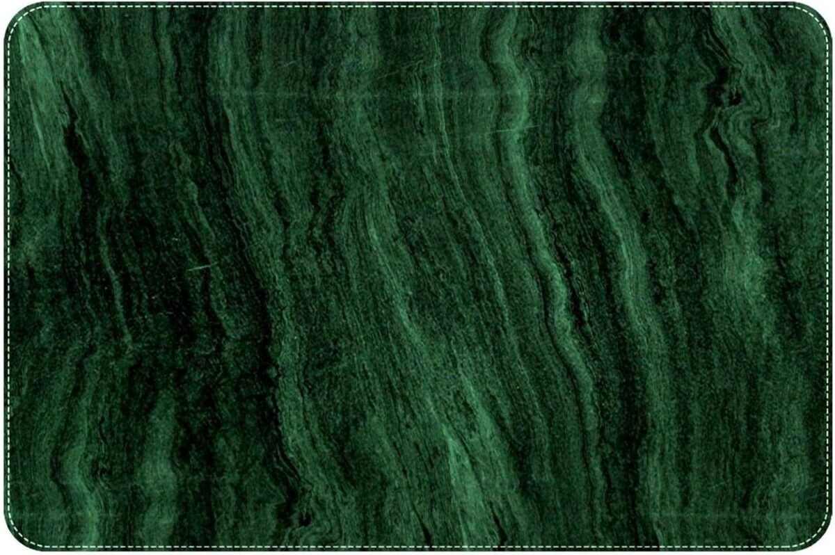 Dark Green Texture Bath Rugs Absorbent Non Slip Door Ma