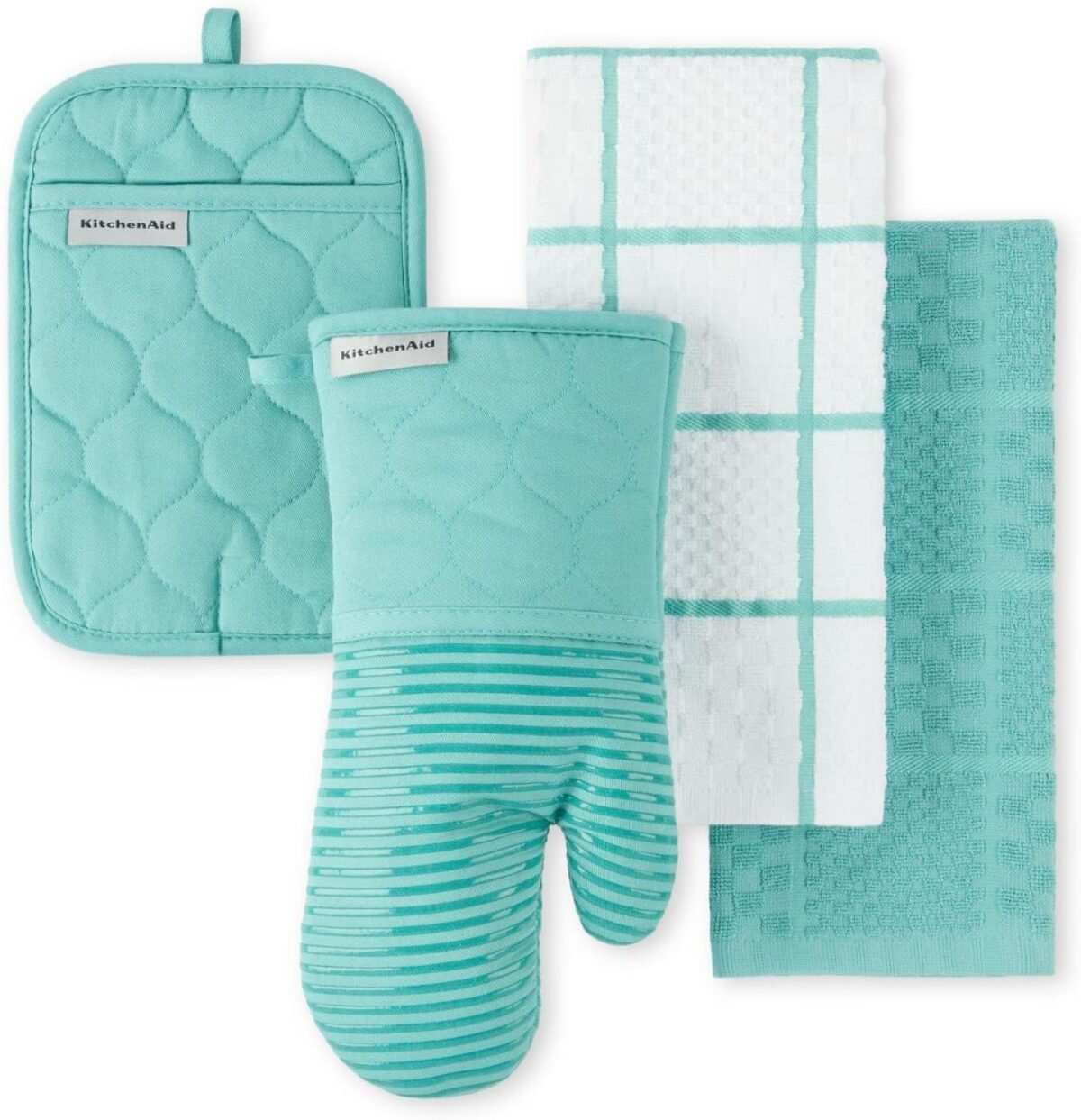 KITCHENAID Quilted Cotton Terry Cloth Oven Mitt Pot Ho