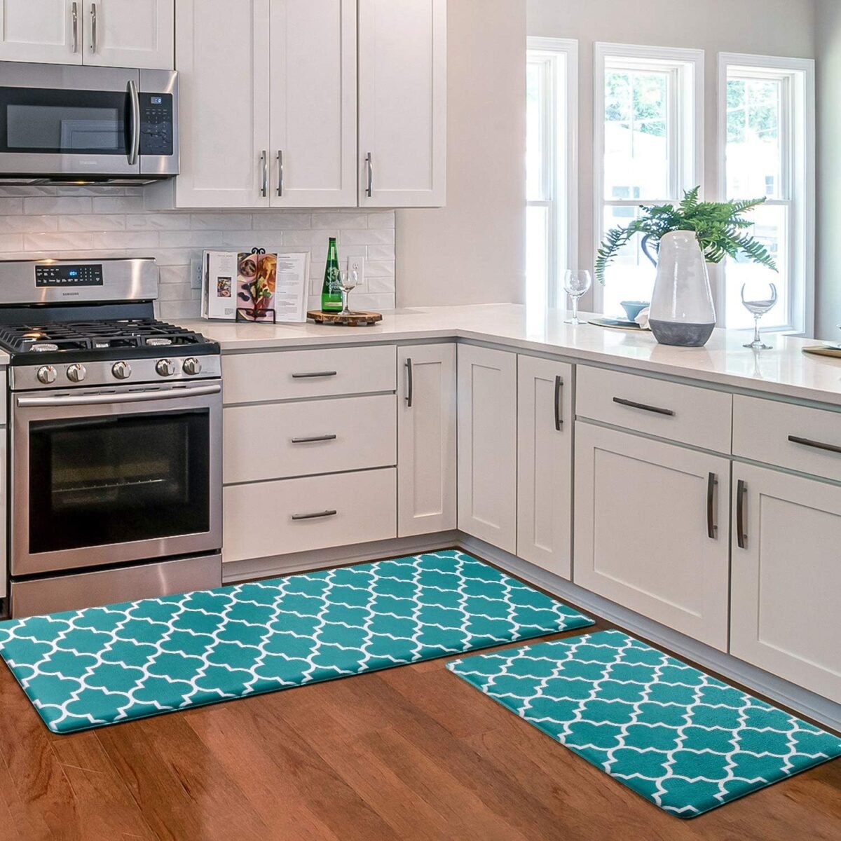 KMAT Kitchen Mat 2 PCS Cushioned Anti Fatigue Kitchen