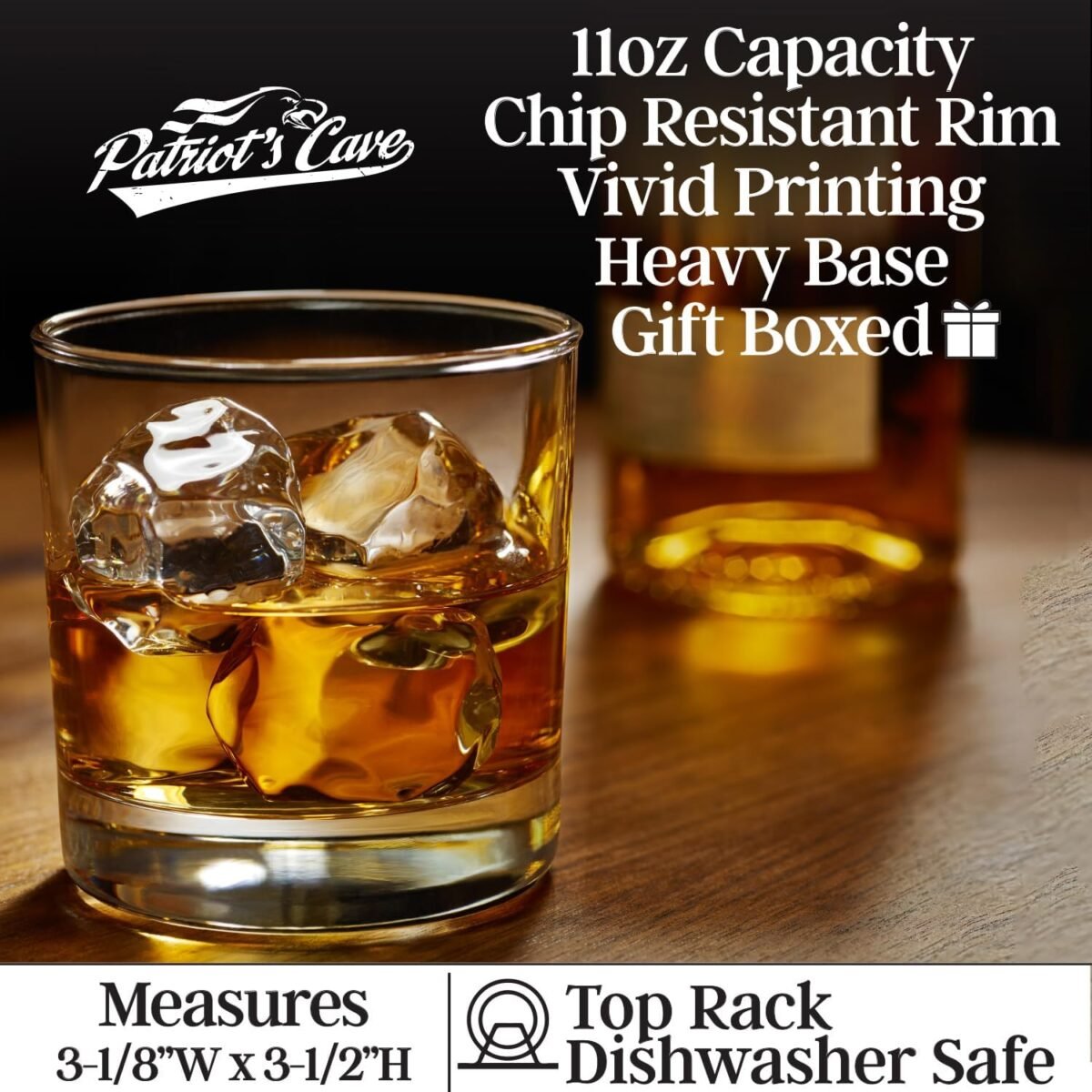 1735696516 MAGA AF W 100 MAGA 10.5 oz Whiskey Glass for Dad Gift
