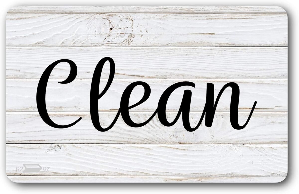 1736042478 Dishwasher Magnet Clean Dirty Sign Rustic Dishwasher M