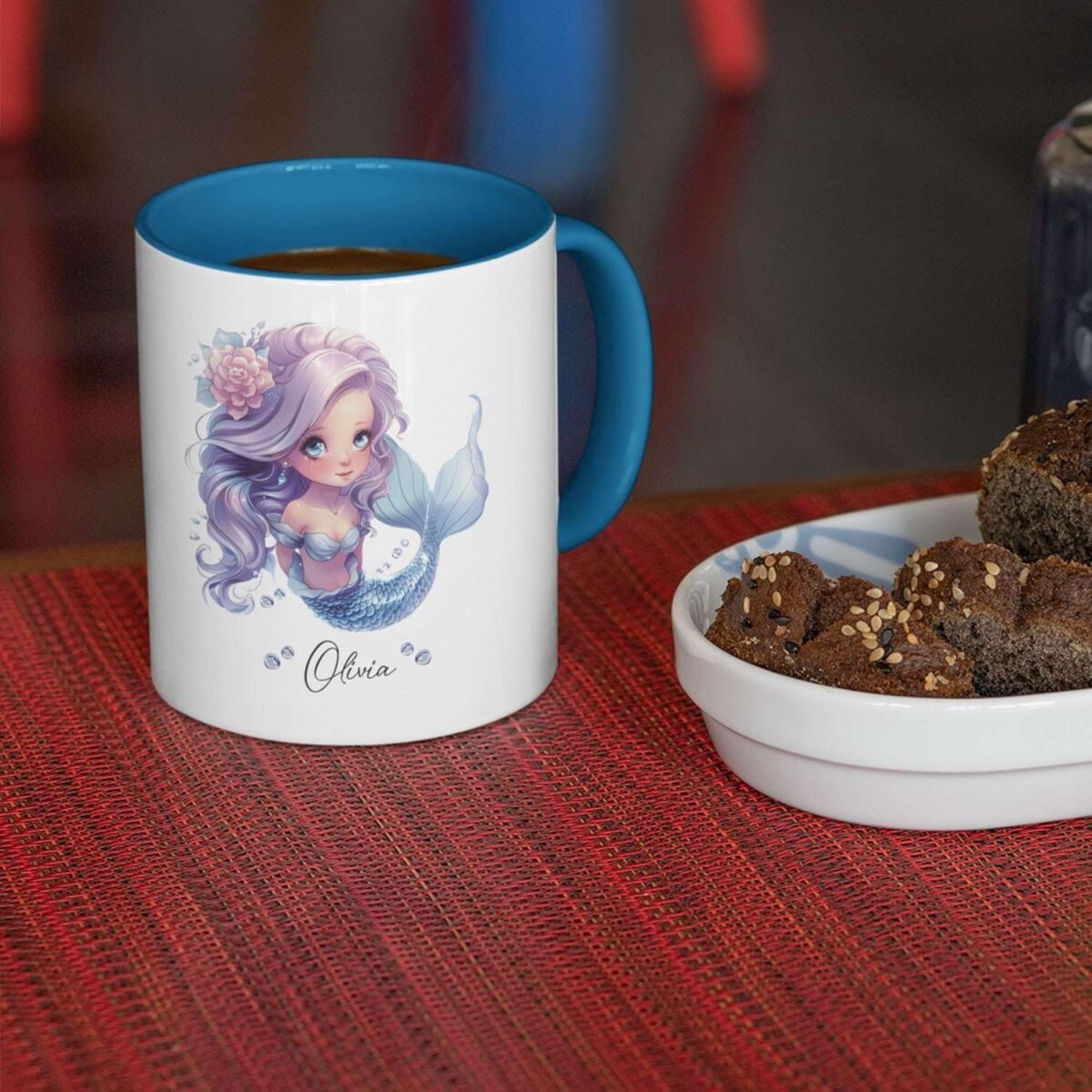 1736388479 Purple Customized With Mermaid Looking Up Coffee Mug P