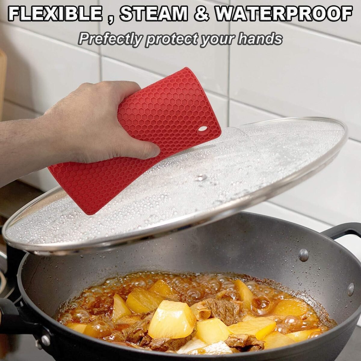 1737109590 Anaeat 4 Pack Silicone Trivet Mats BPA Free Heat Resi