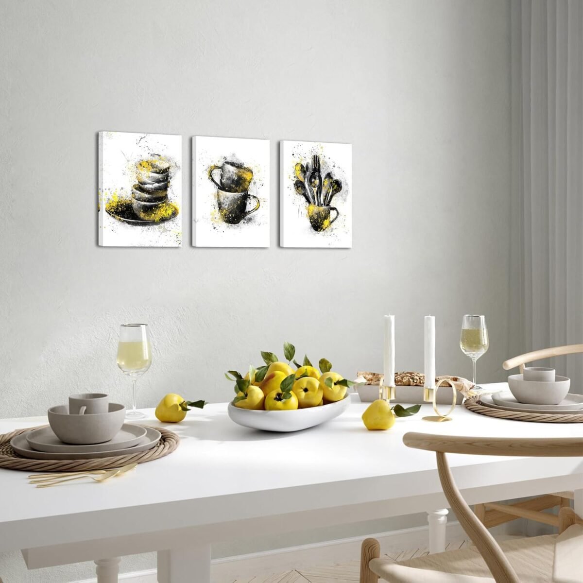 1737542156 Derkymo Black and White Abstract Kitchen Picture Wall D