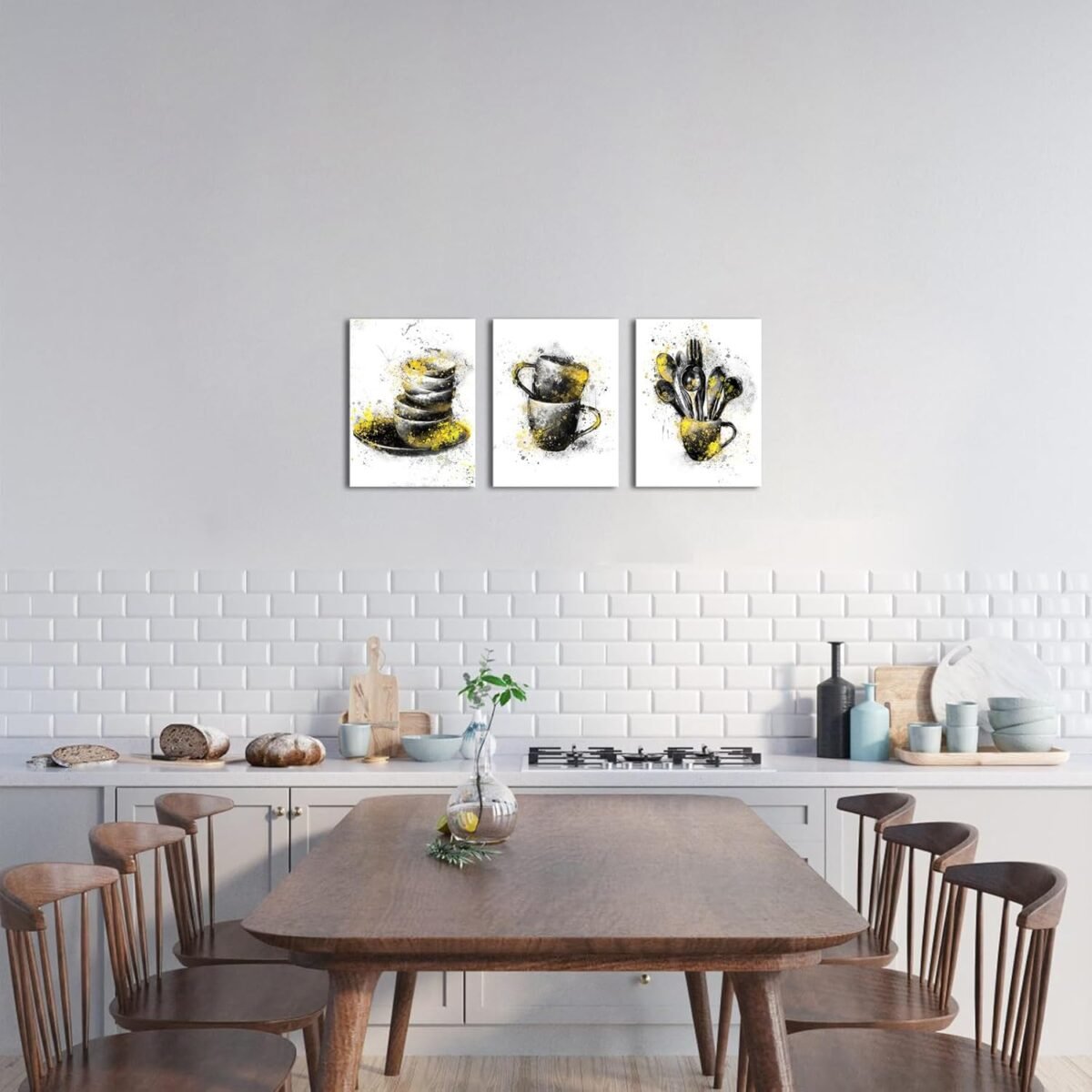 1737542165 Derkymo Black and White Abstract Kitchen Picture Wall D