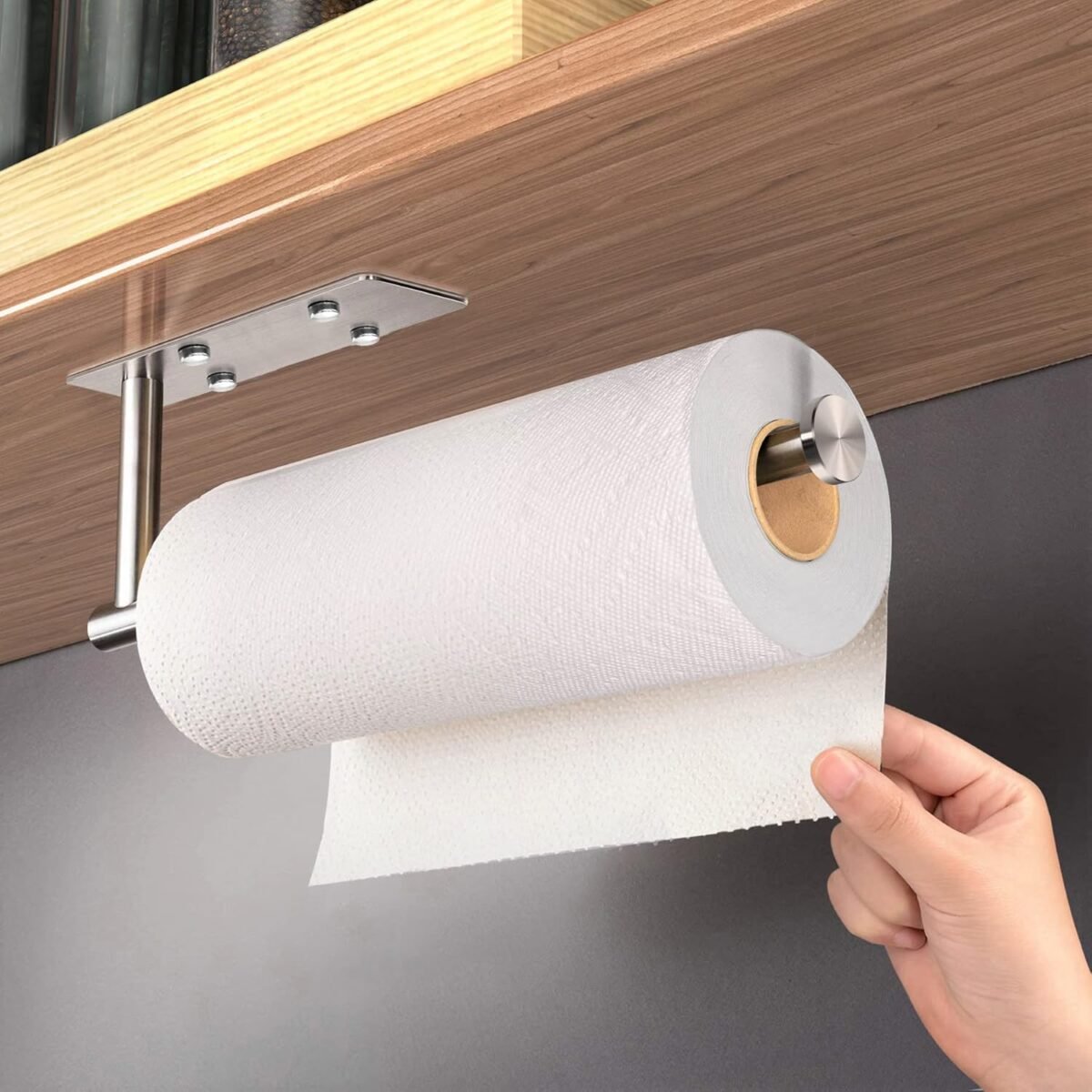 1737628904 VAEHOLD Self Adhesive Paper Towel Holder Under Cabinet