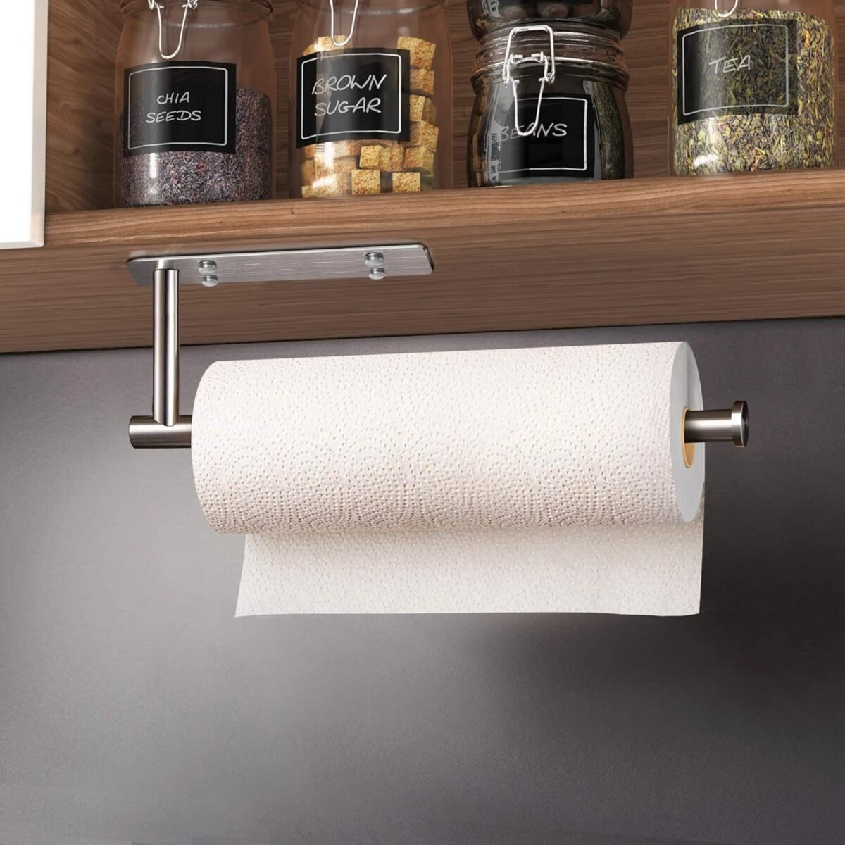 1737628908 VAEHOLD Self Adhesive Paper Towel Holder Under Cabinet