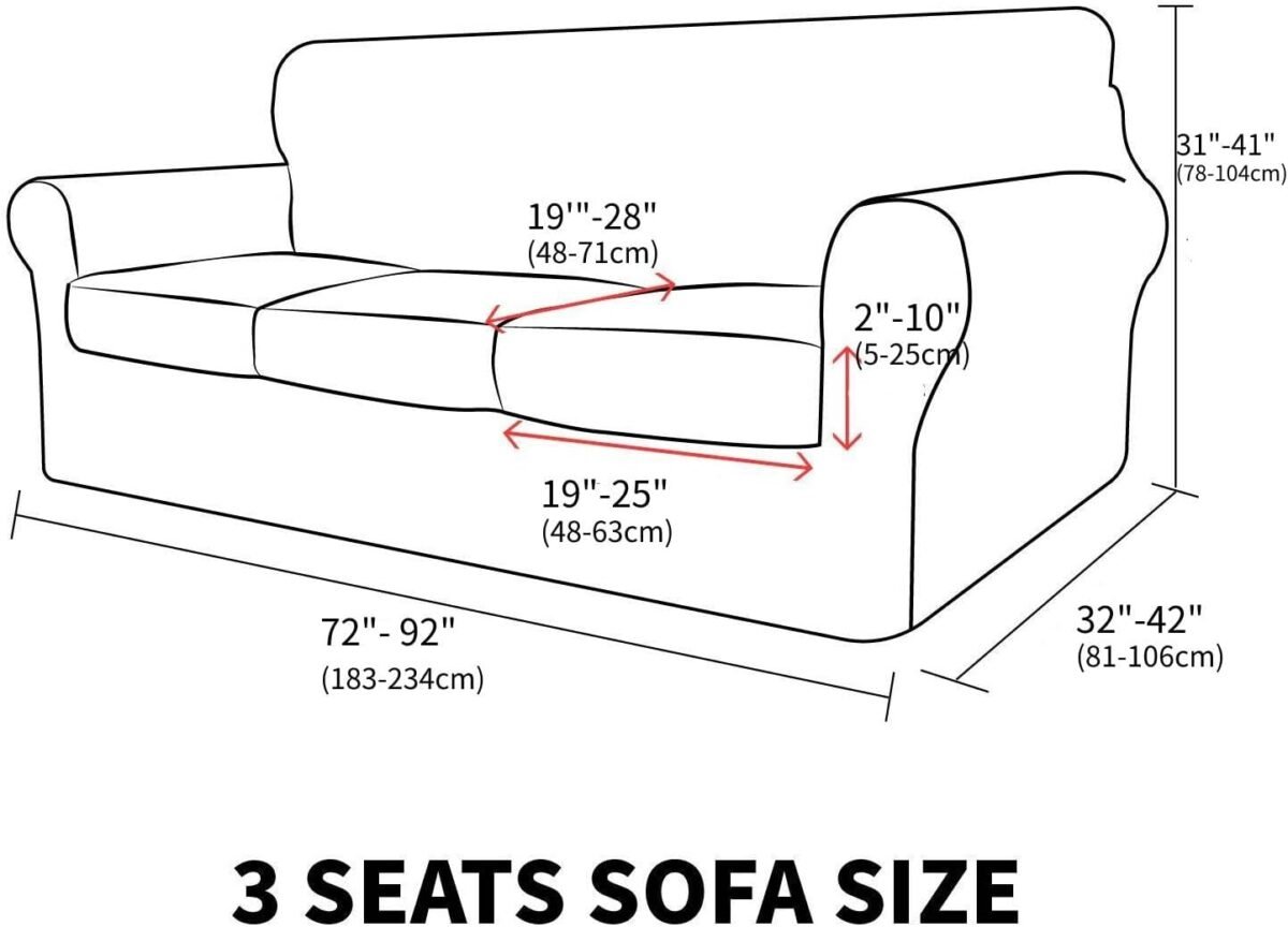 1738061802 MAXIJIN 4 Pieces Stretch Couch Covers for 3 Cushion Cou