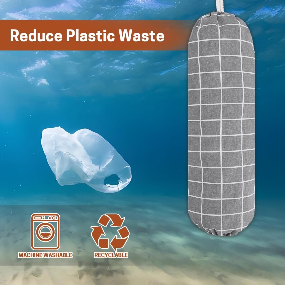 1738927425 SWISSELITE 1Pcs Plastic Bag Holder Reusable Plastic Ba