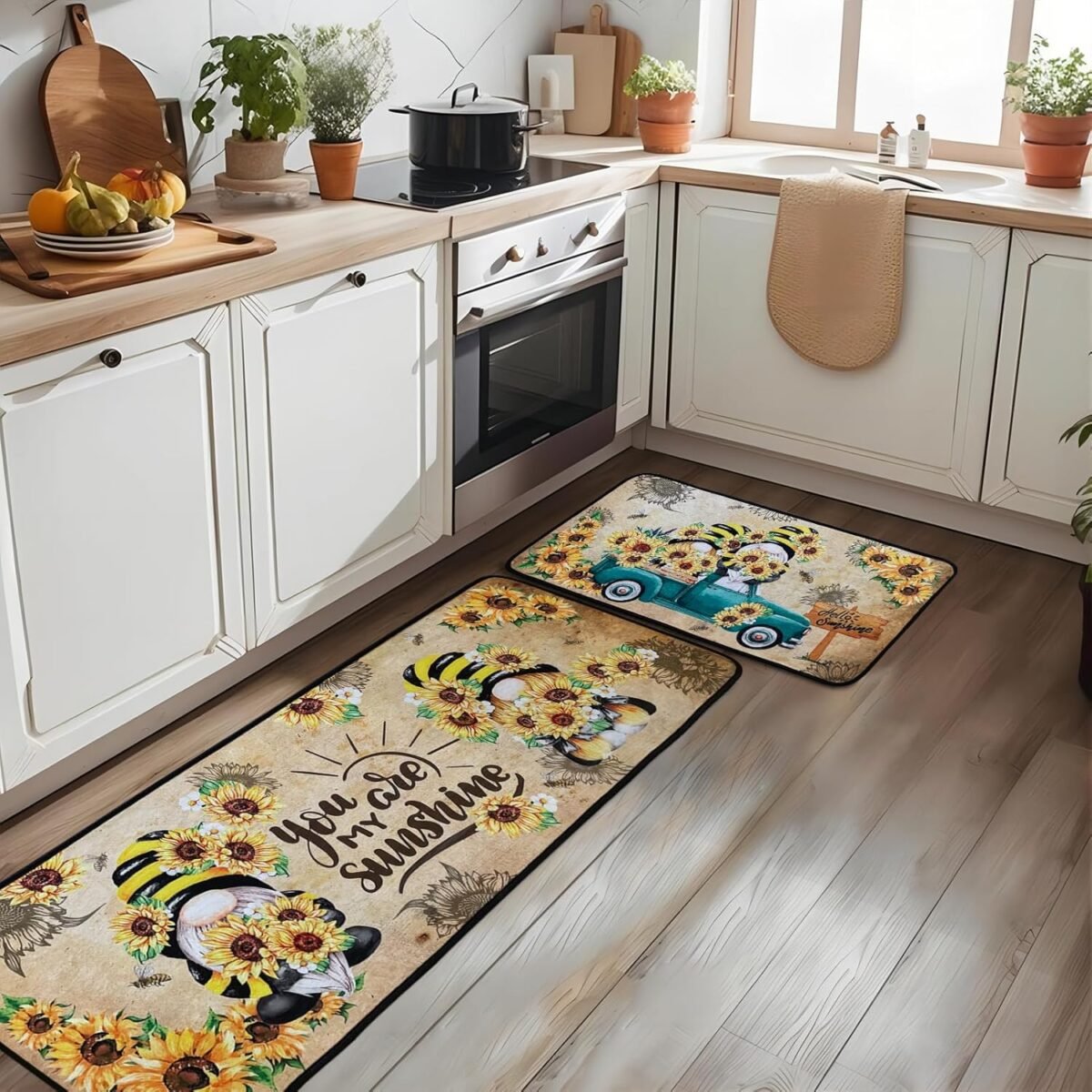1739446565 Sunflower Kitchen RugsNon Skid Washable Microfiber mat