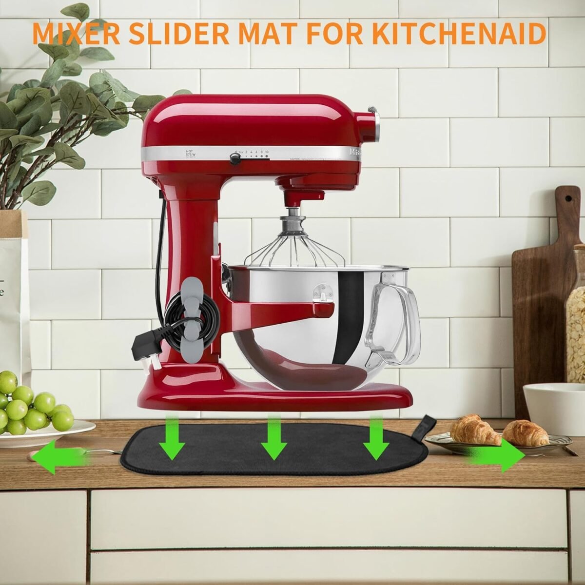 1739619597 Sliding Mat for Kitchenaid Mixer with 2 Grey Kitchen Ac