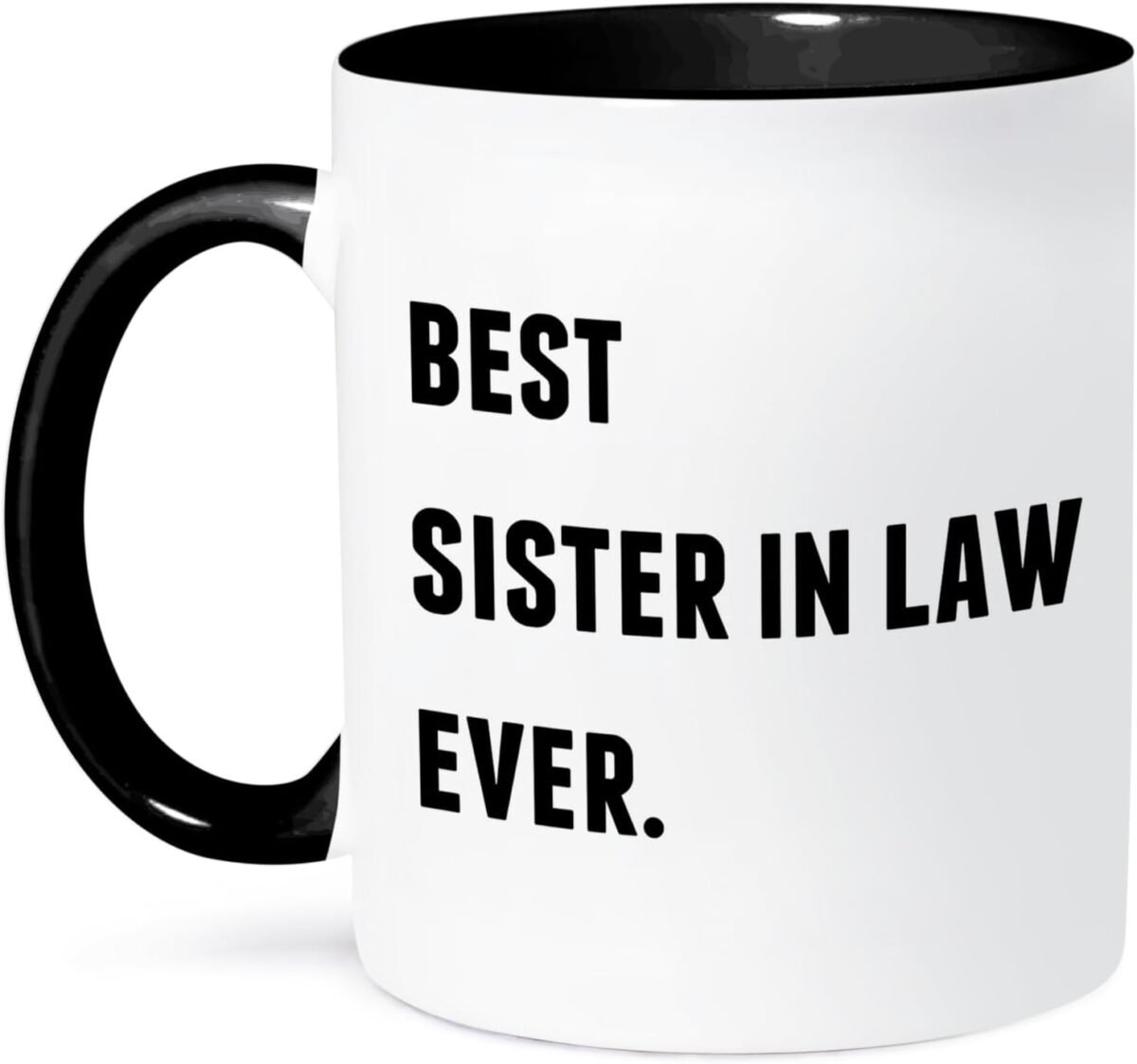 3dRose Best Sister in Law Ever Letters Background Mug