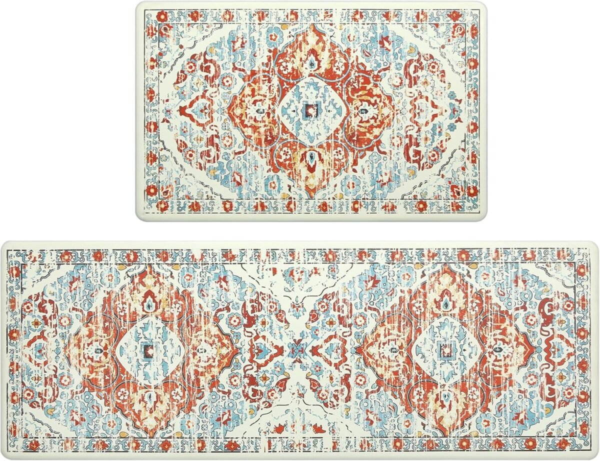 Ileading Kitchen Anti Fatigue Mat Set of 2 Non Skid Wat