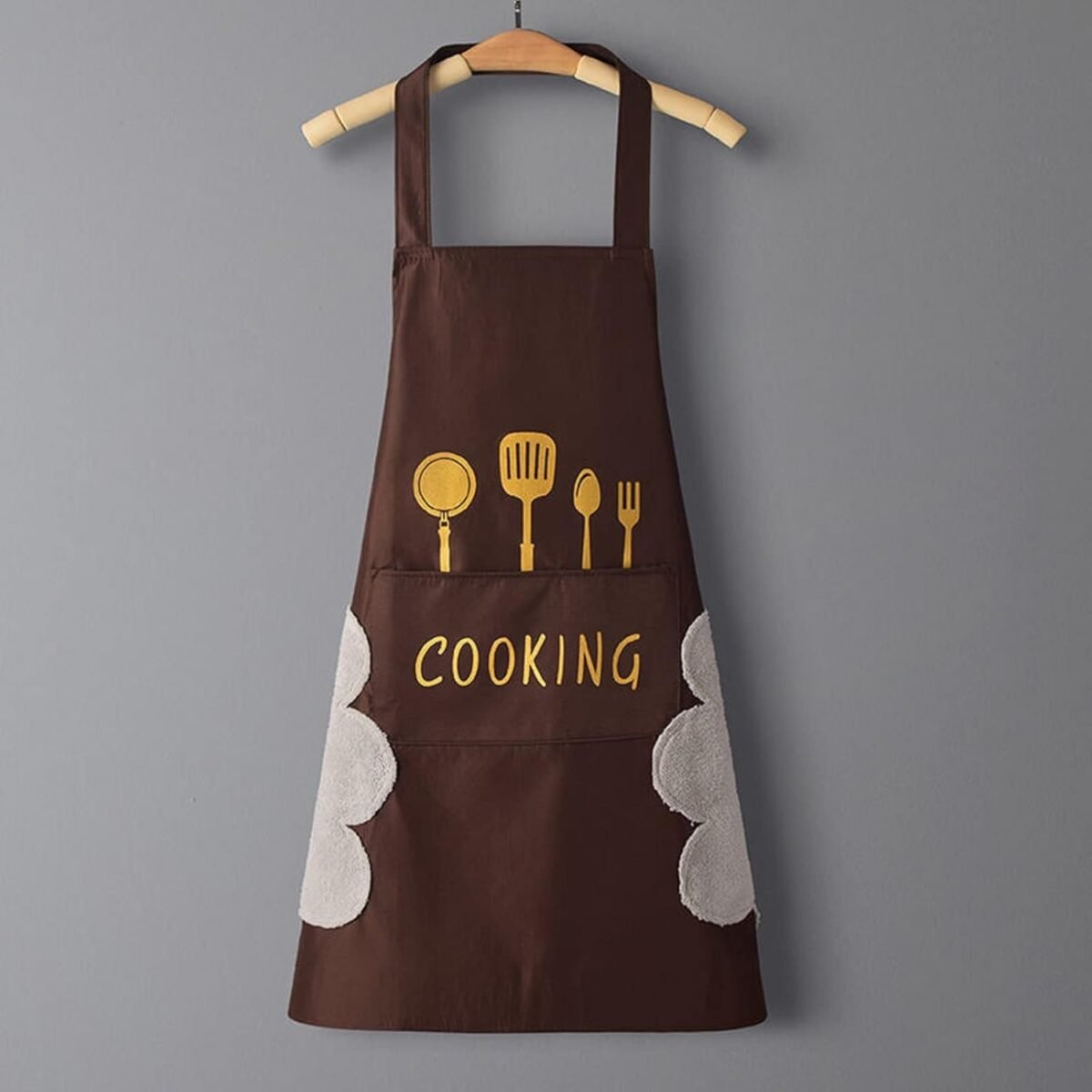 1741176802 DILLMAN Women Kitchen Apron with Hand Wipe Pockets，Big