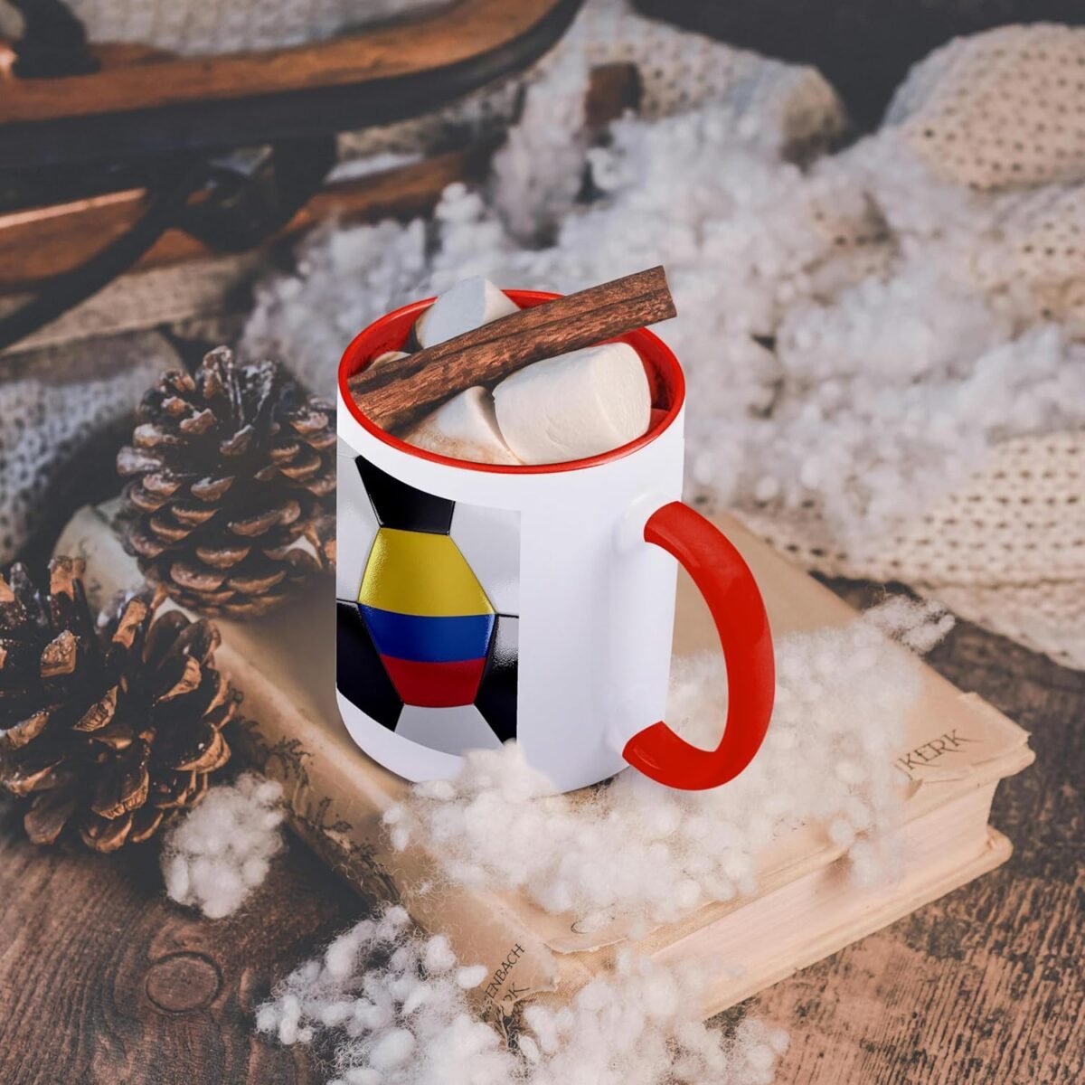 1741263429 3dRose 11oz Coffee Mug Two Tone Red Colombia Soccer Ba