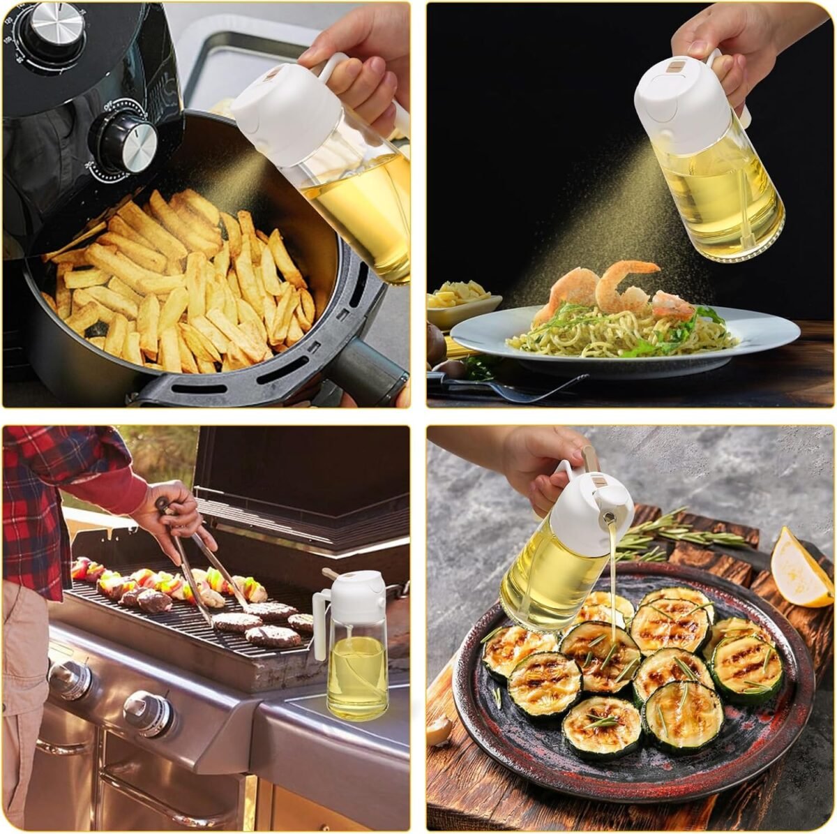 1741522876 2 Pack Oil Dispenser Bottle for Kitchen2 in 1 Oil Disp