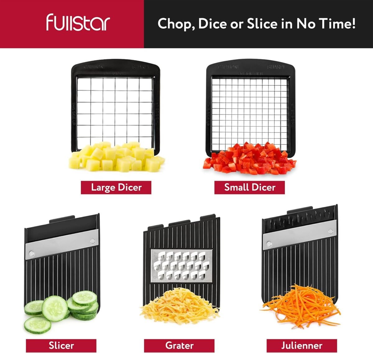 1742042154 Fullstar All in 1 Vegetable Chopper and Mandoline Slice