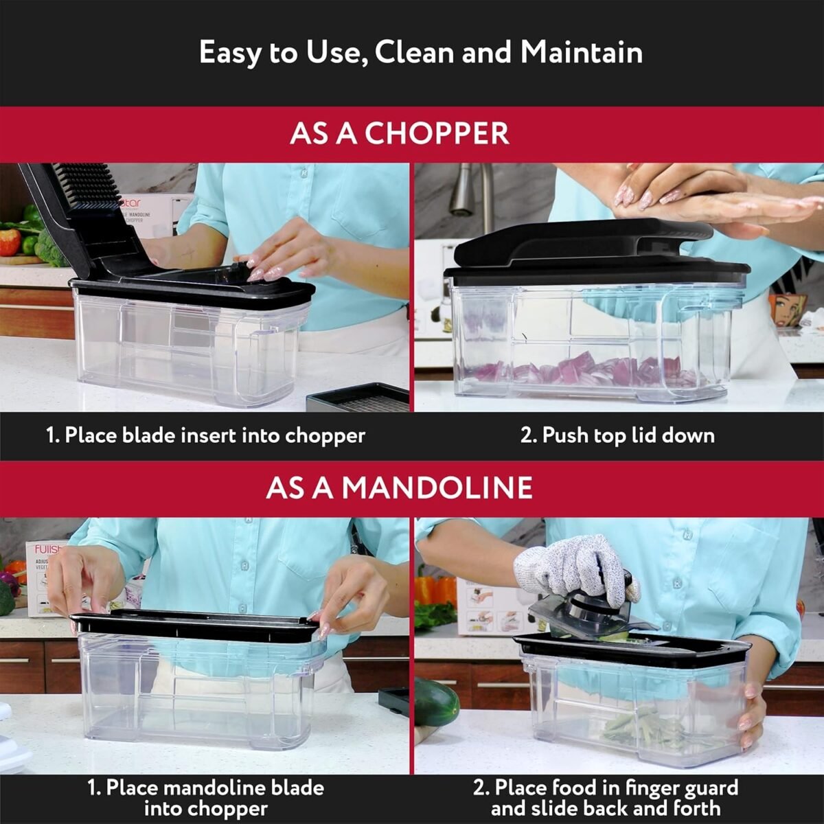 1742042162 Fullstar All in 1 Vegetable Chopper and Mandoline Slice